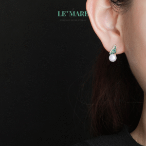 Khuyên tai bạc nữ BNKT39 Le'mare Jewelry LMJ