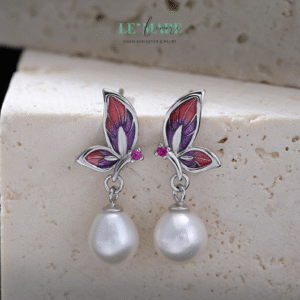 Khuyên tai bạc nữ BNKT63 Khuyên tai bạc nữ BNKT63 Le'mare Jewelry LMJ