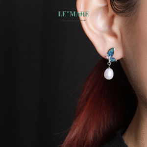 Khuyên tai bạc nữ BNKT63 Khuyên tai bạc nữ BNKT63 Le'mare Jewelry LMJ