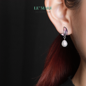 Khuyên tai bạc nữ BNKT63 Khuyên tai bạc nữ BNKT63 Le'mare Jewelry LMJ