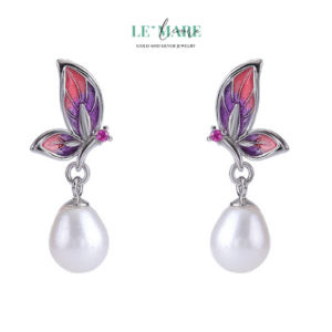 Khuyên tai bạc nữ BNKT63 Khuyên tai bạc nữ BNKT63 Le'mare Jewelry LMJ