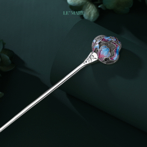 Trâm Cài Tóc Pháp Lam Hoa Trong Mây – Vẻ Đẹp Của Truyền Thống Giao Hòa Nghệ Thuật - Bạc S925 BNTC18