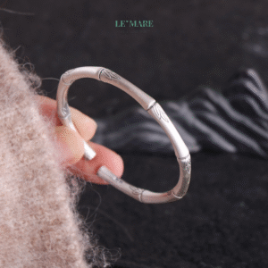 Vòng Tay Bạc Nữ Trúc Quang BNVT50 Le'mare Jewelry LMJ