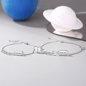 Vòng tay bạc đôi nam nữ Blossom Love BNVT36 Vòng tay bạc đôi nam nữ Blossom Love BNVT36 Le'mare Jewelry LMJ