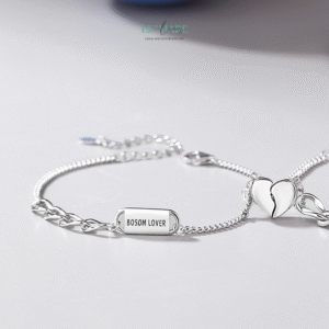 Vòng tay bạc đôi nam nữ Blossom Love BNVT36 Vòng tay bạc đôi nam nữ Blossom Love BNVT36 Le'mare Jewelry LMJ