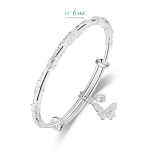 Vòng Tay Bạc Nữ Lá Bay Hương Sắc BNVT31 Vòng Tay Bạc Nữ Lá Bay Hương Sắc BNVT31 Le'mare Jewelry LMJ