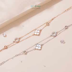 Vòng tay bạc nữ Lucky Clover BNVT35