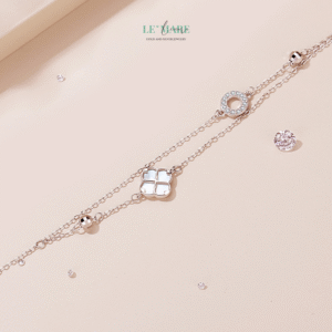 Vòng tay bạc nữ Lucky Clover BNVT35 Vòng tay bạc nữ Lucky Clover BNVT35 Le'mare Jewelry LMJ