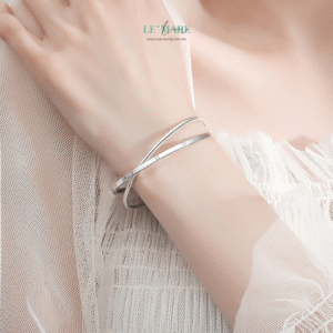Vòng Tay Bạc Nữ Giao Tâm BNVT53 Le'mare Jewelry LMJ