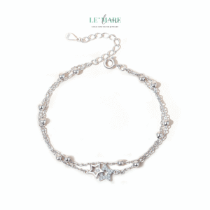 Lắc tay bạc nữ Song Tinh BNVT65 Lắc tay bạc nữ Song Tinh BNVT65 Le'mare Jewelry LMJ
