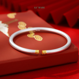 Vòng Tay Bạc Nữ Lưỡng Kim Ngân BNVT77