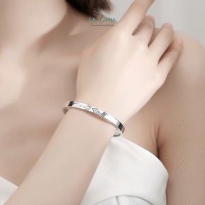 Vòng Tay Bạc Nữ Tước Diễm Liên BNVT80 Le'mare Jewelry LMJ