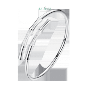 Vòng Tay Bạc Nữ Lam Nguyệt BNVT82 Vòng Tay Bạc Nữ Lam Nguyệt BNVT82 Le'mare Jewelry LMJ