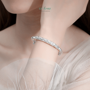 Vòng tay bạc nữ Bạch Vân Tâm Nguyệt BNVT83 Vòng tay bạc nữ Bạch Vân Tâm Nguyệt BNVT83 Le'mare Jewelry LMJ