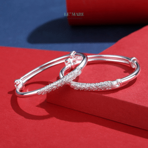 Vòng Tay Bạc Nữ – Công Tâm Duyên BNVT85 Vòng Tay Bạc Nữ – Công Tâm Duyên BNVT85 Le'mare Jewelry LMJ