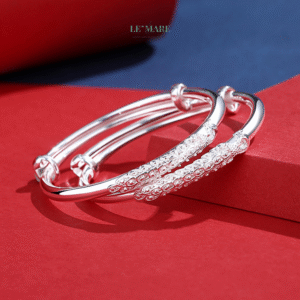 Vòng Tay Bạc Nữ – Công Tâm Duyên BNVT85 Vòng Tay Bạc Nữ – Công Tâm Duyên BNVT85 Le'mare Jewelry LMJ
