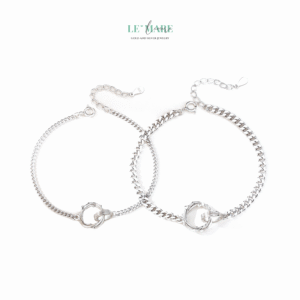 Vòng tay bạc đôi Đan Quang BNVT64 Vòng tay bạc đôi Đan Quang BNVT64 Le'mare Jewelry LMJ