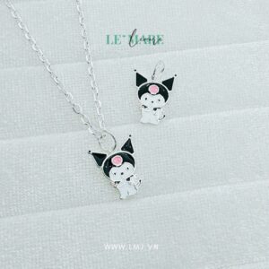 Alternative view of Dây chuyền bạc ta mặt Kuromi sắc màu Le'Mare Jewelry làm quà thôi nôi, đầy tháng, sinh nhật … - Dây Chuyền Bạc Trẻ Em