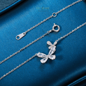 Dây chuyền bạc nữ Song Điệp – Khi hai cánh mộng cùng bay BNDC98 Cách làm sáng trang sức bạc