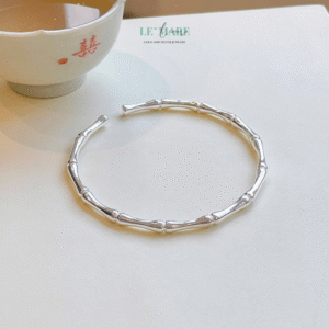 Trúc Ân – Vòng Tay Bạc Nữ Mang Hình Bóng Cân Trúc và Lòng Tri Ân Lặng Thầm BNVT105 Le'mare Jewelry LMJ