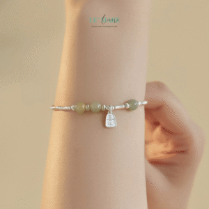 Vòng tay ngọc bích nữ "Lục An" – Ngọc bích của an lành và may mắn BNVT68