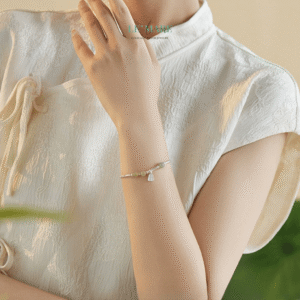 Vòng tay ngọc bích nữ "Lục An" – Ngọc bích của an lành và may mắn BNVT68 Le'mare Jewelry LMJ