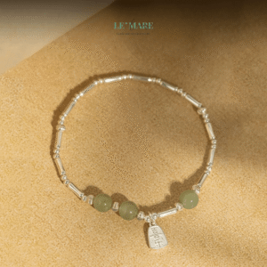 Vòng tay ngọc bích nữ "Lục An" – Ngọc bích của an lành và may mắn BNVT68 Le'mare Jewelry LMJ