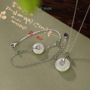 Dây chuyền ngọc bích nữ "Tịch Minh" – Ánh trăng trong tim người giữ lặng BNDC100