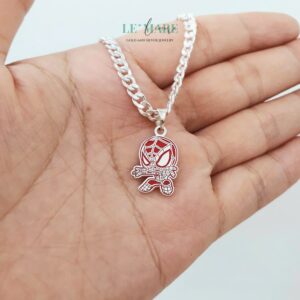 Bộ Lắc Bạc, Dây Chuyền Bạc Spider Man Dành Cho Trẻ Em