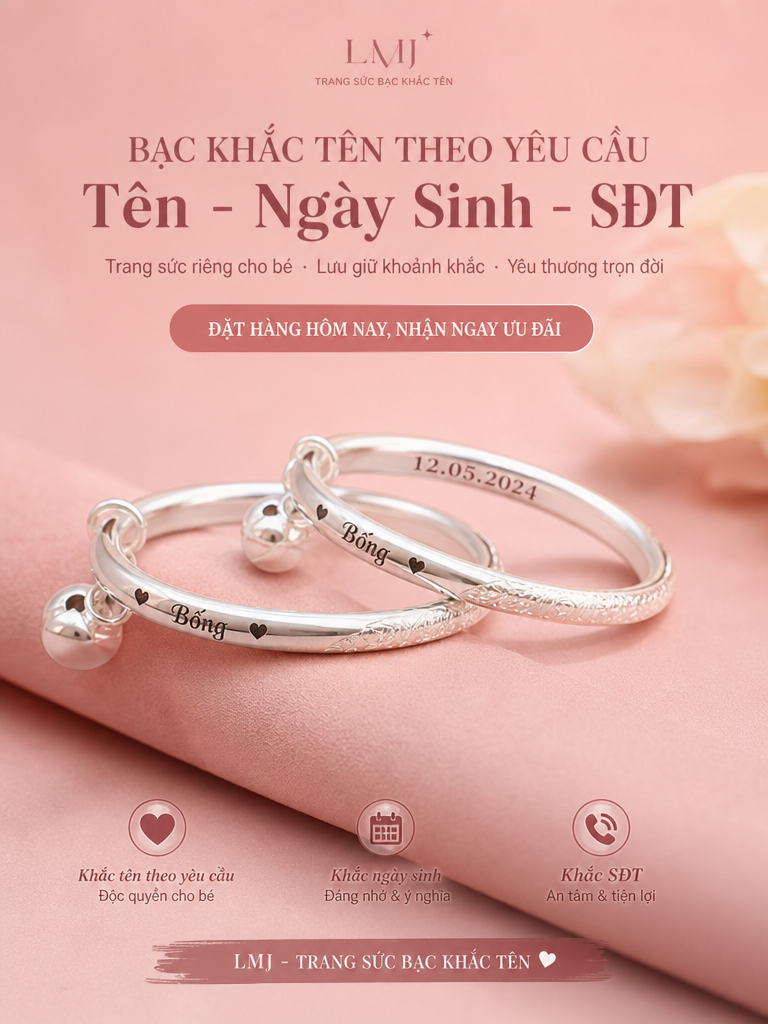 Nhẫn Bạc Khắc Tên Theo Yêu Cầu Cho Nữ Đẹp Độc Đáo Nhẫn bạc khắc tên Lemare