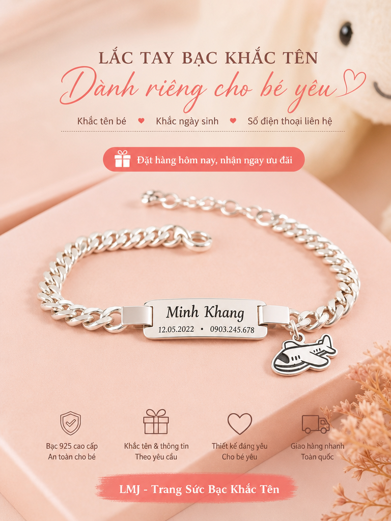 Nhẫn Bạc Khắc Tên Theo Yêu Cầu Cho Nữ Đẹp Độc Đáo Nhẫn bạc khắc tên Lemare