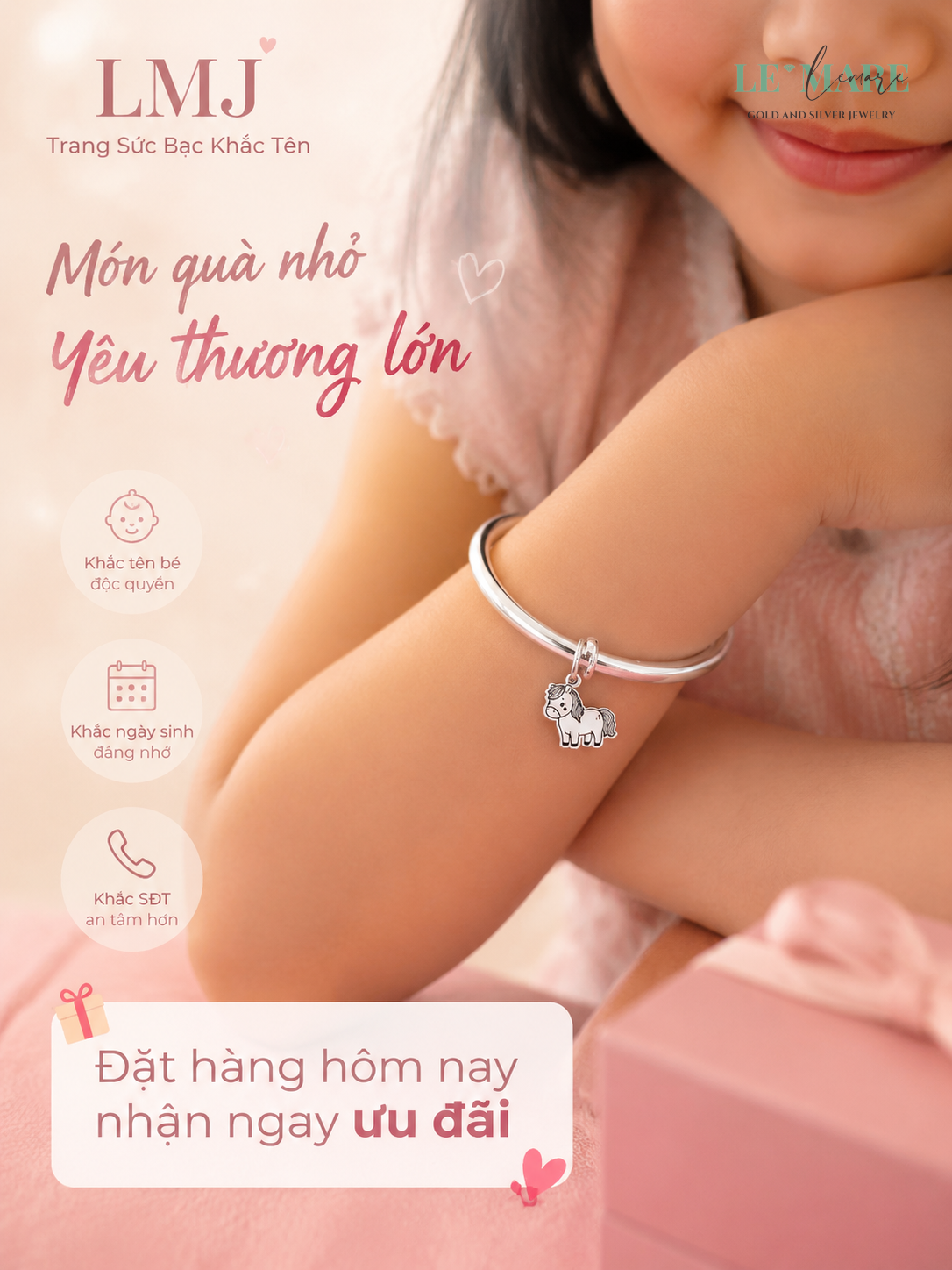 Vòng Bạc Khắc Tên Bé Sơ Sinh - Top 5 Mẫu Đẹp 2024 Trang sức bạc - Hình ảnh 3