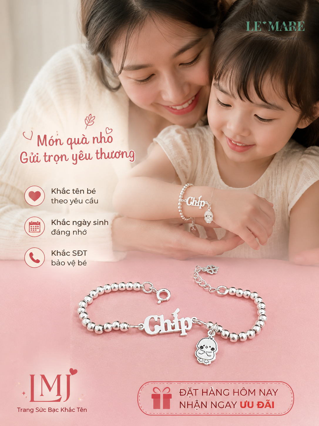 Nhẫn Bạc Khắc Tên Cho Bé - Top 5 Mẫu Đẹp 2025 nhẫn bạc khắc tên cho bé - hinh 4