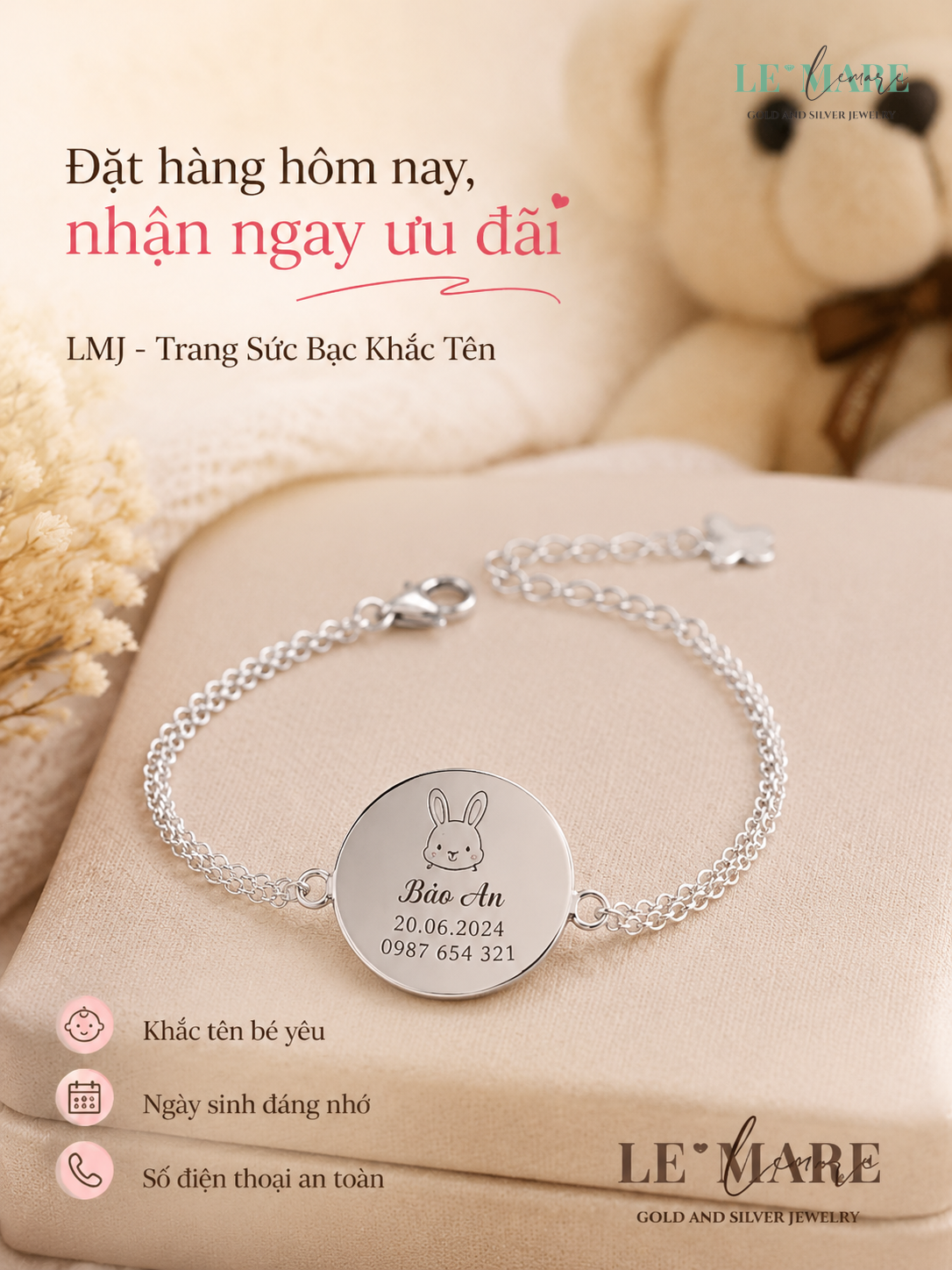 Dây Chuyền Bạc Lemare Khắc Tên - Top 5 Mẫu Đẹp 2024 Trang sức bạc - Hình ảnh 2