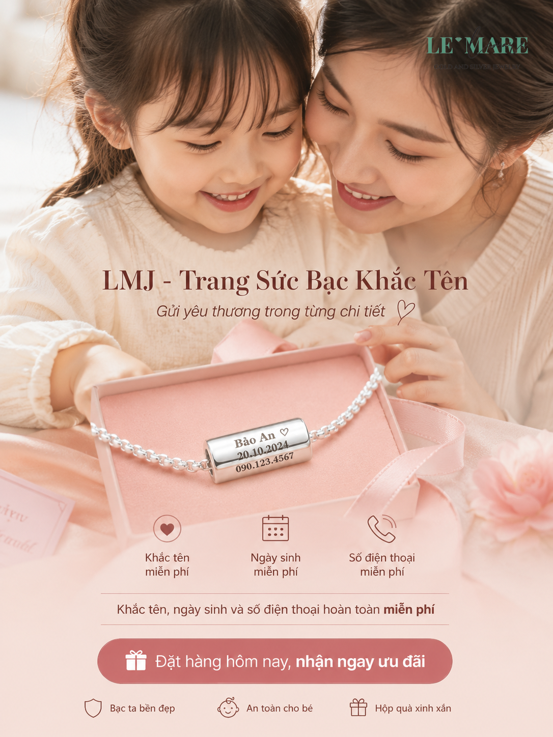 Nhẫn Bạc Khắc Tên Cho Bé - Top 5 Mẫu Đẹp 2025 nhẫn bạc khắc tên cho bé - hinh 2