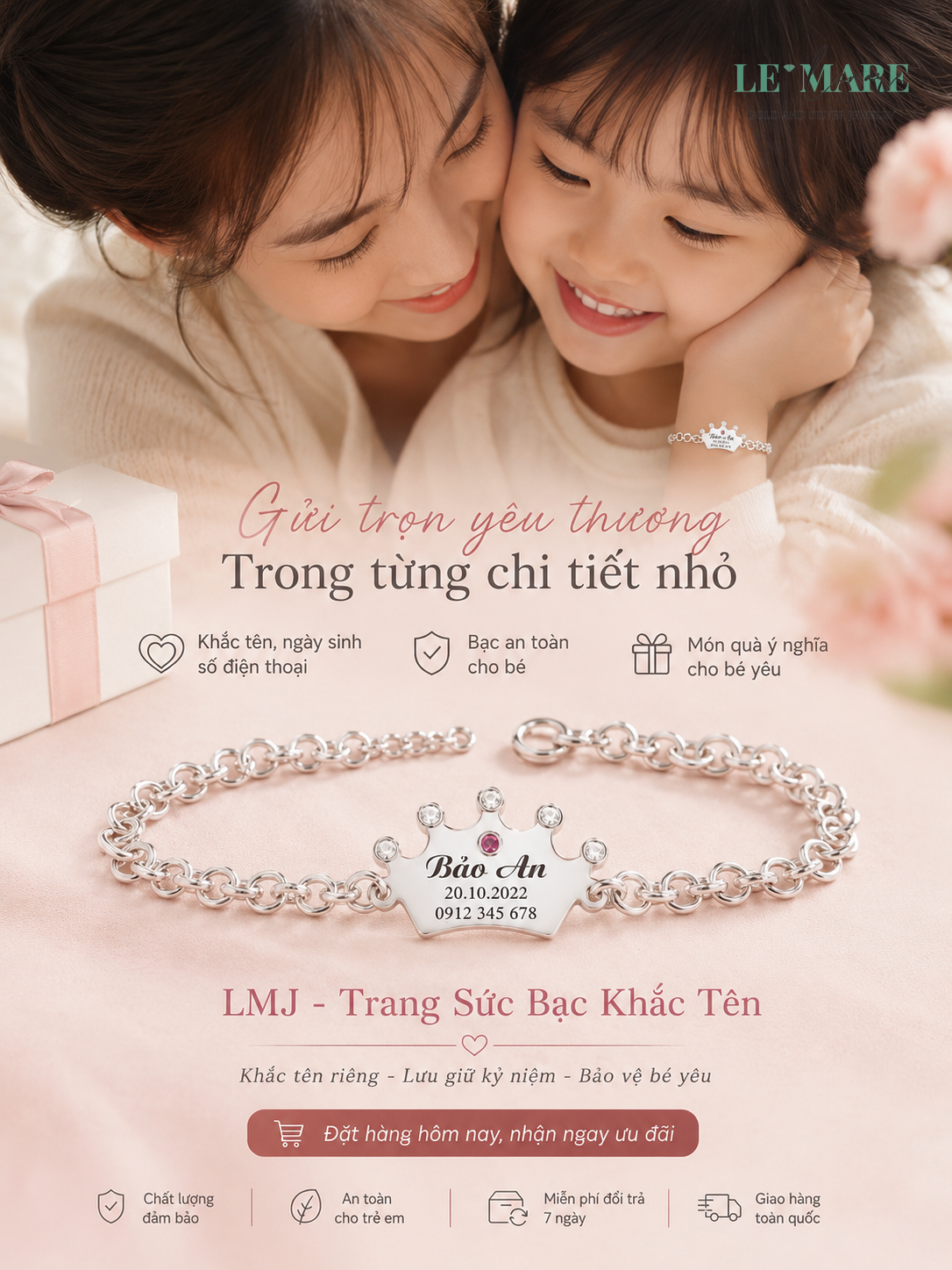 Nhẫn Bạc Khắc Tên Cho Bé - Top 5 Mẫu Đẹp 2025 nhẫn bạc khắc tên cho bé - hinh 1