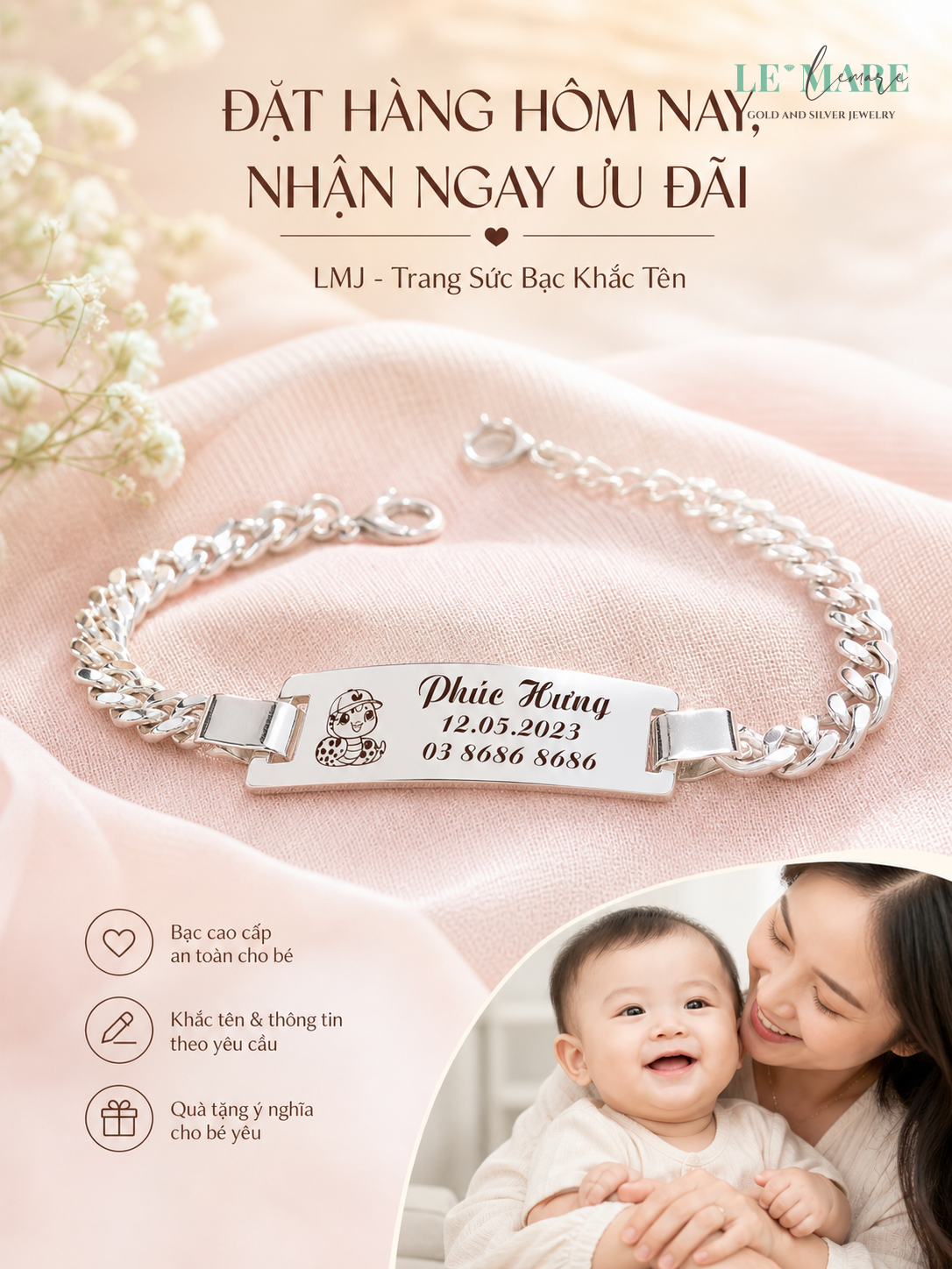 Trang sức bạc khắc tên trẻ em TP.HCM - Trang Sức Bạc Khắc trang sức bạc khắc tên trẻ em TP.HCM - hinh 3
