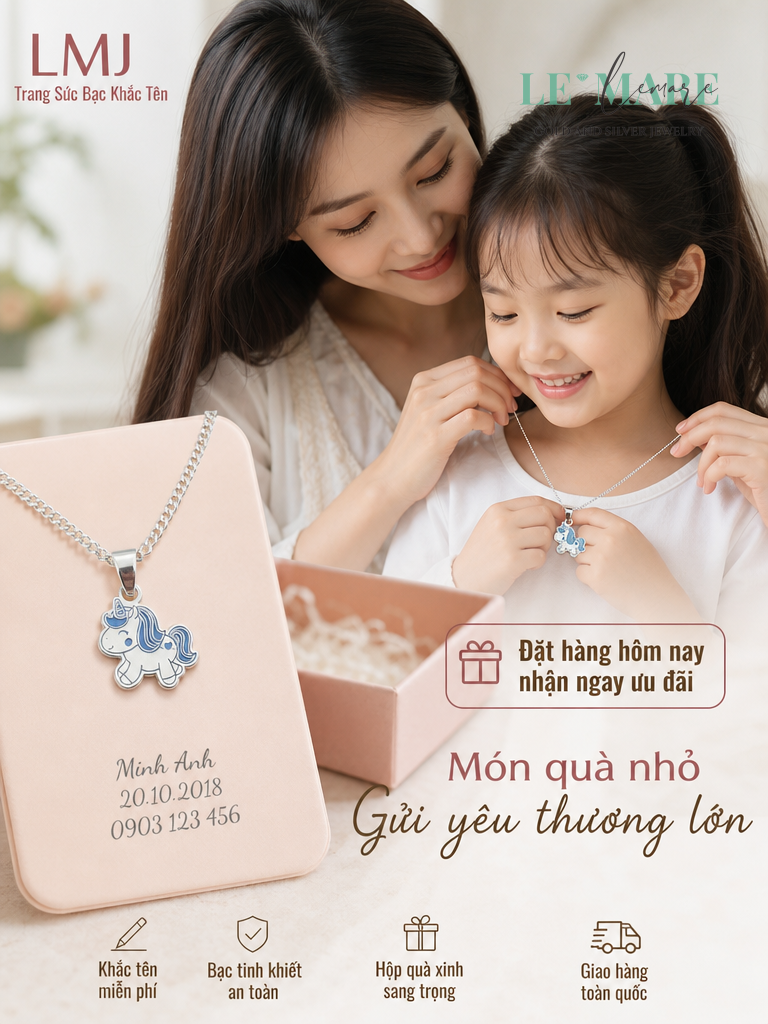 Dây Chuyền Couple Bạc Khắc Tên - Top 5 Mẫu 2024 Trang sức bạc - Hình ảnh 4