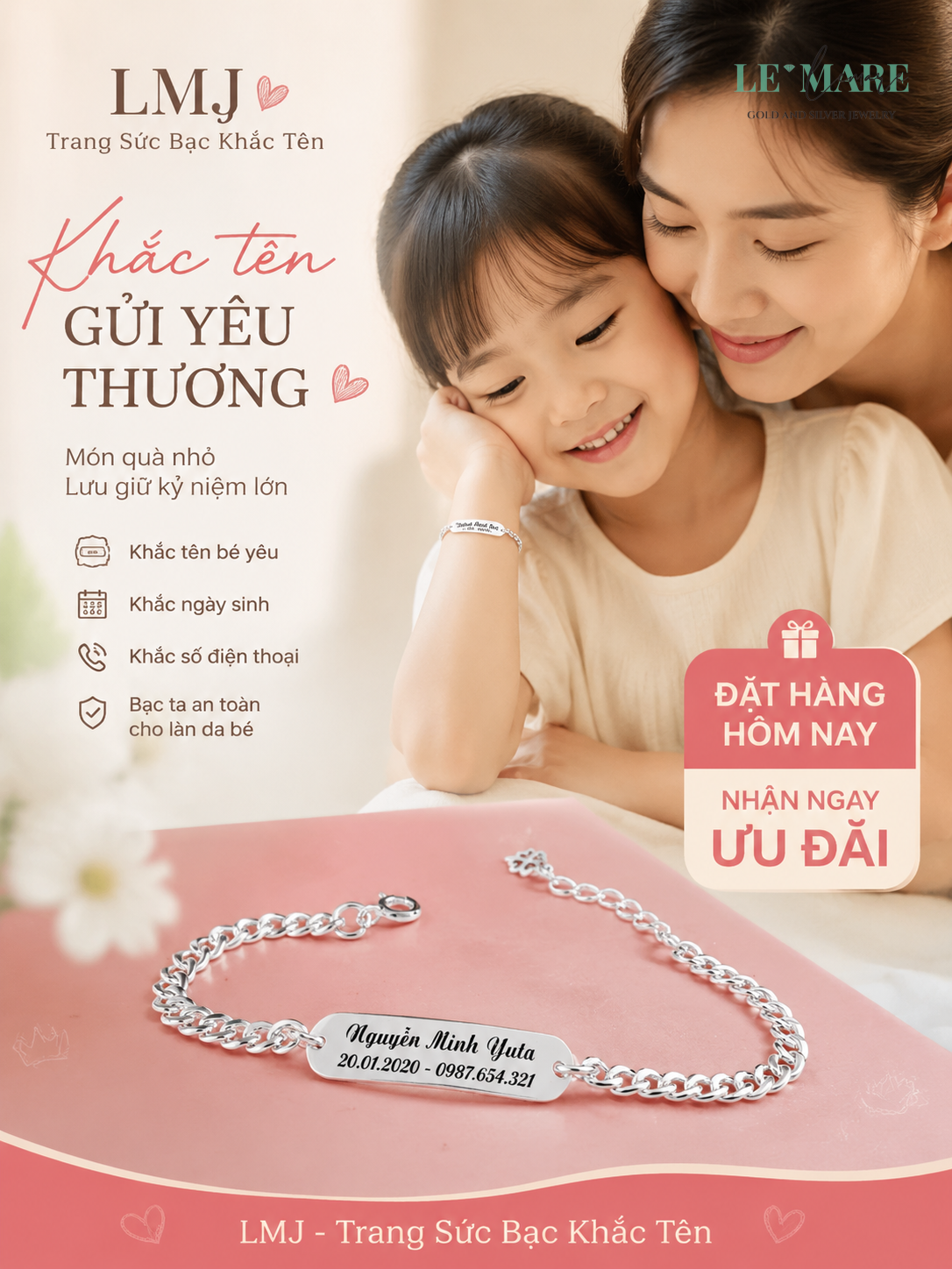 Nhẫn Bạc Khắc Tên Theo Yêu Cầu - Top 5 Mẫu 2024 Trang sức bạc - Hình ảnh 1