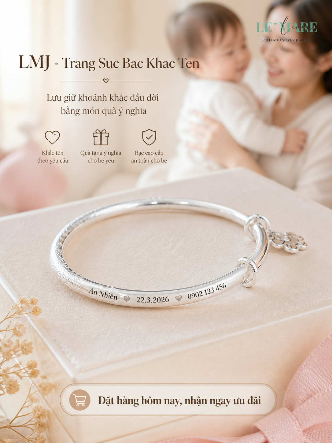 Lắc chân chuông bạc cho bé sơ sinh - Lắc chân chuông bạc lắc chân chuông bạc cho bé sơ sinh - hinh 1