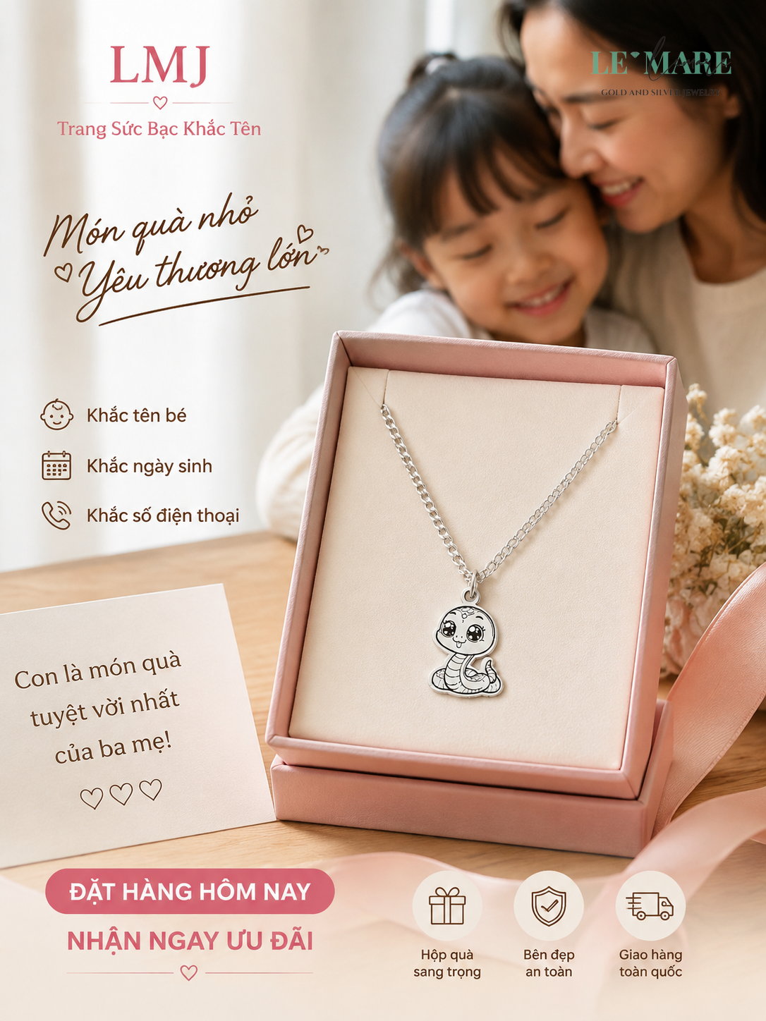 Vòng tay bạc khắc tên bé - Top 5 mẫu Lemare 2025 vòng tay bạc khắc tên bé - hinh 4