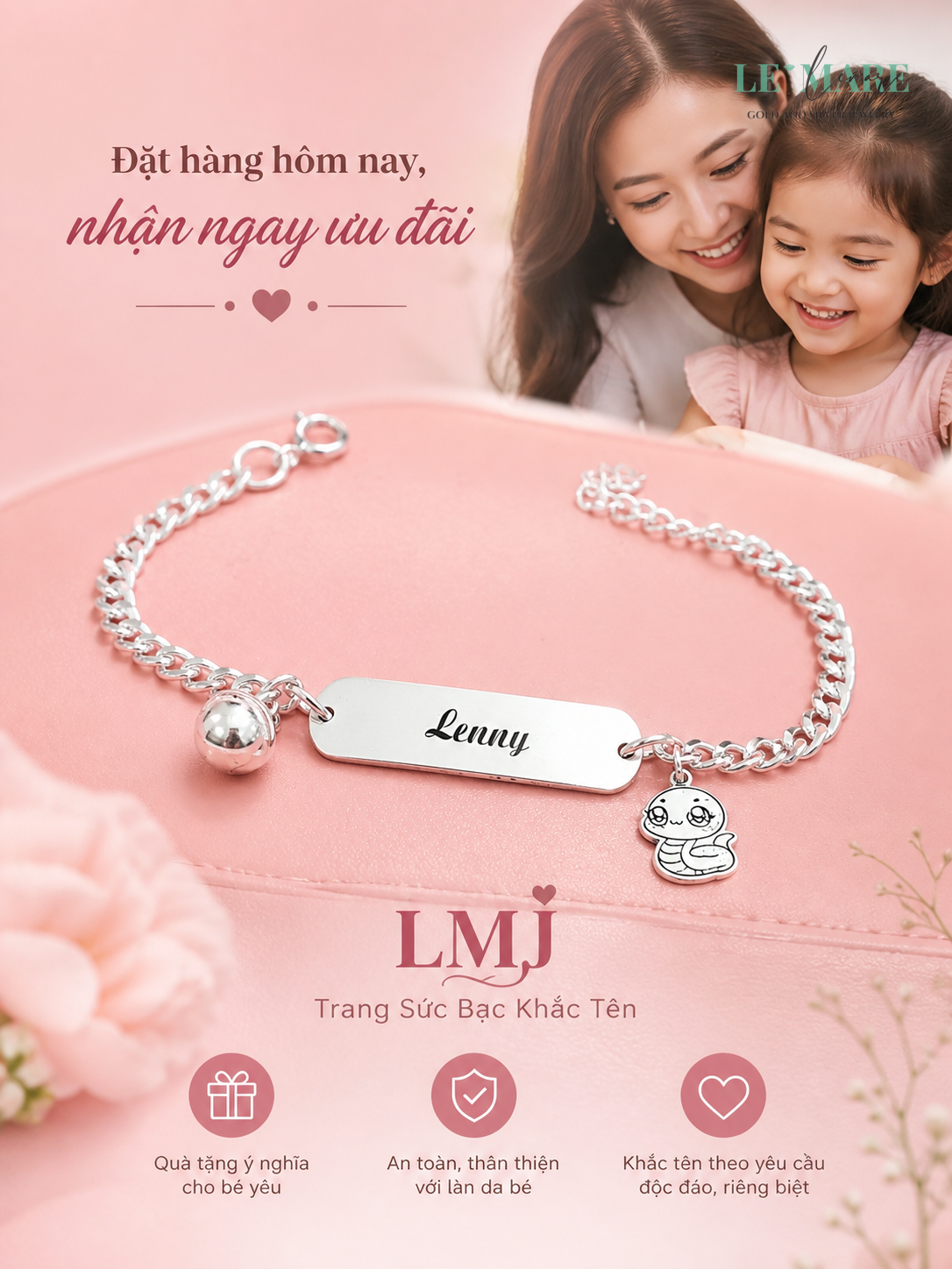 Lắc chân chuông bạc cho bé sơ sinh - Lắc chân chuông bạc lắc chân chuông bạc cho bé sơ sinh - hinh 3