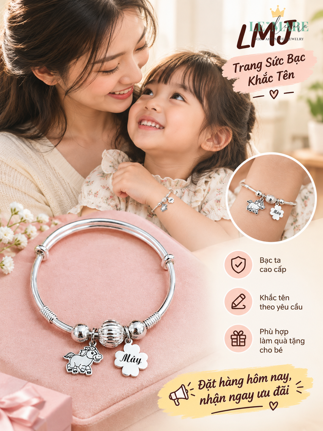 Vòng Bạc Bé Gái Size Phù Hợp Theo Tuổi: 5 Bí Quyết 2026 Cách đo size vòng bạc cho bé gái chính xác tại nhà - vòng bạc bé gái size phù hợp theo tuổi