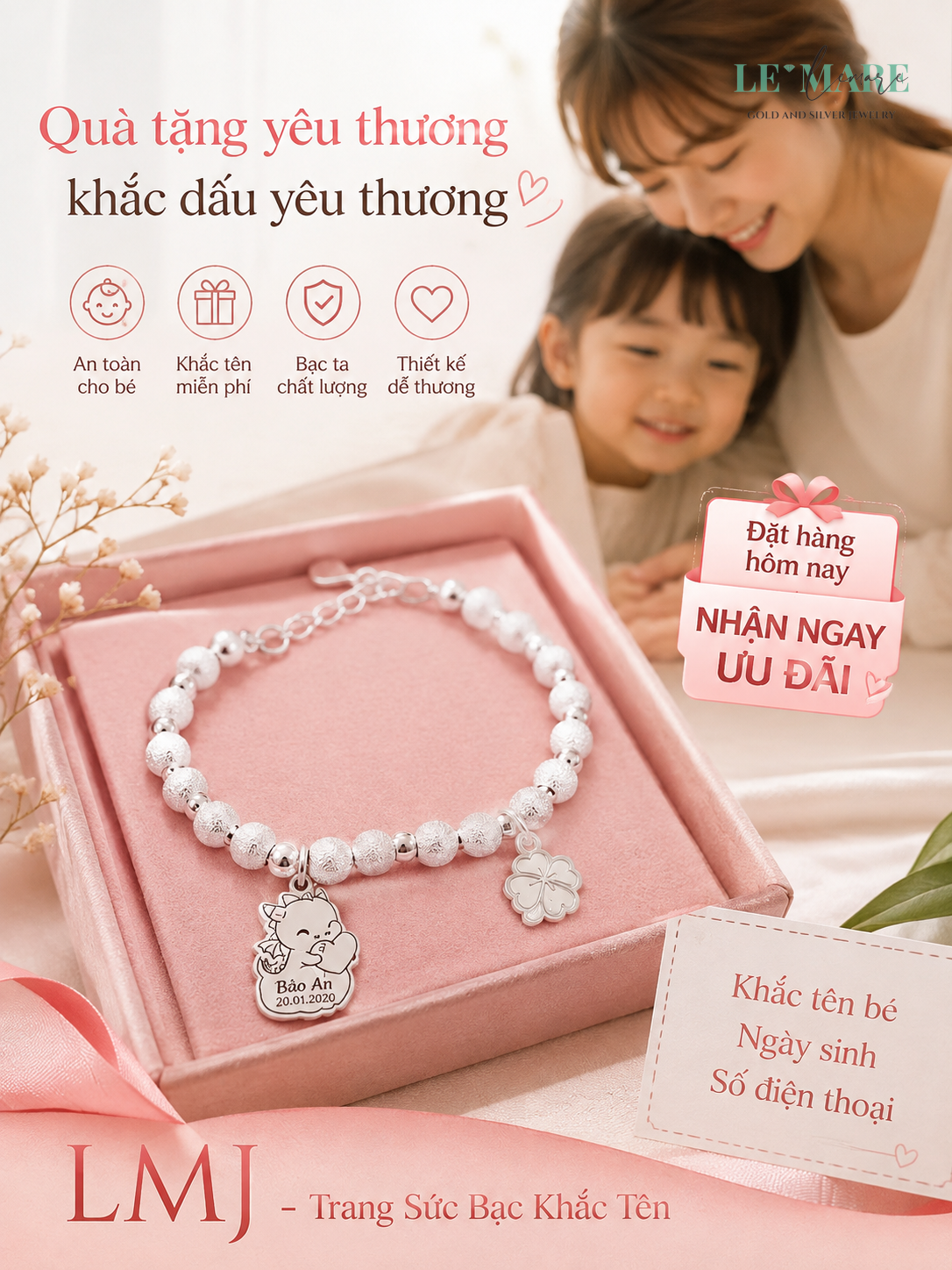 Trang Sức Bạc Khắc Tên Trẻ Em - Top 10 Thiết Kế 2025 trang sức bạc khắc tên trẻ em - hinh 1
