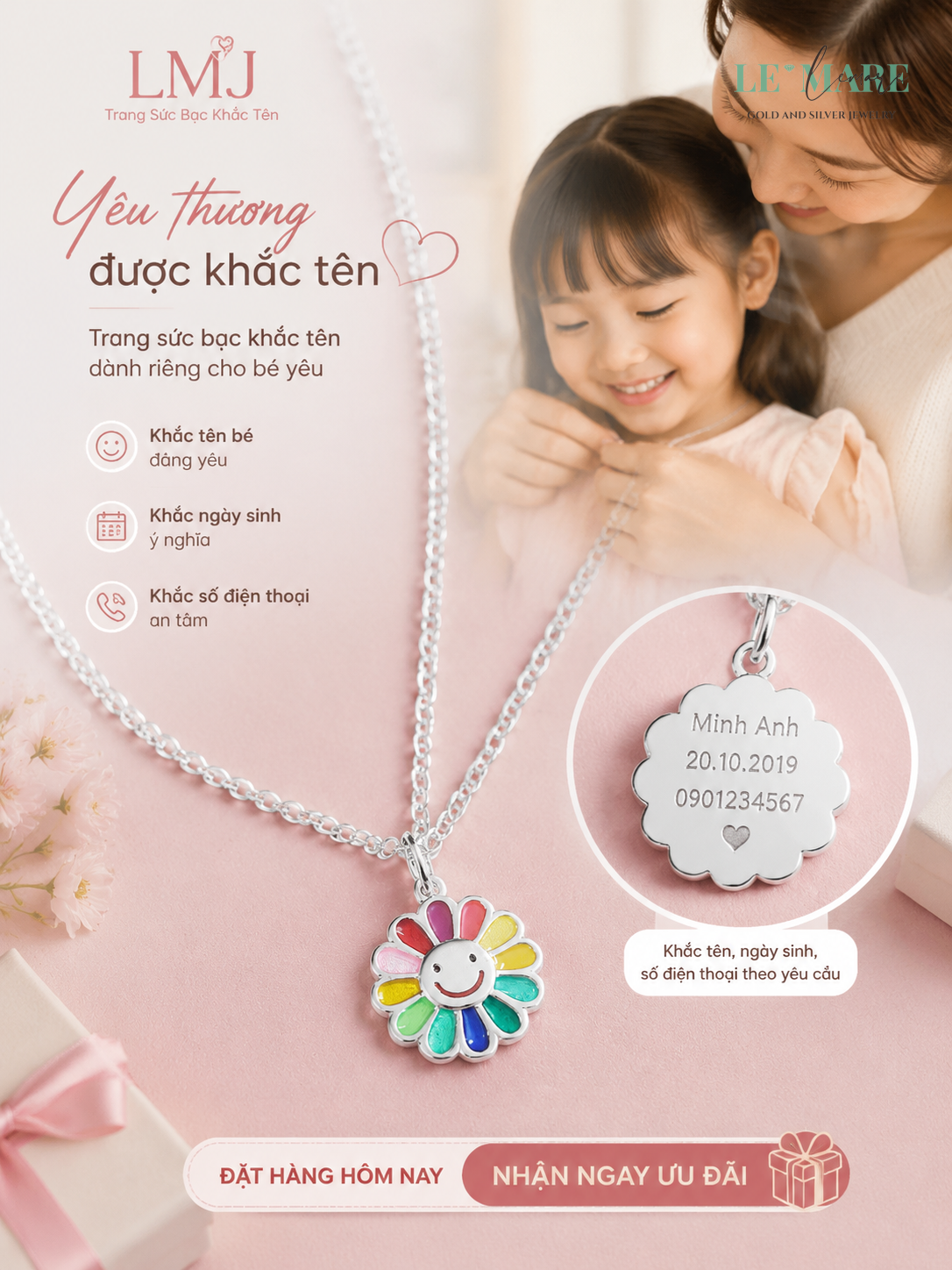 Trang sức bạc khắc tên cho bé sơ sinh - Trang Sức Bạc Khắc trang sức bạc khắc tên cho bé sơ sinh - hinh 1